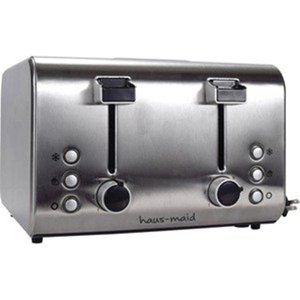 Coffee Pro CFPOG8590 Stainless Steel Haus-Maid 4-Slice Toaster, Gray