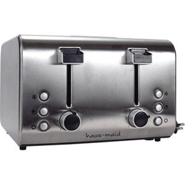 Coffee Pro CFPOG8590 Stainless Steel Haus-Maid 4-Slice Toaster, Gray