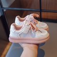 thumbnail image 4 of B91xZ Chaussures de Course Athlétiques à Lacets pour Filles, Rose 2.5, 4 of 5