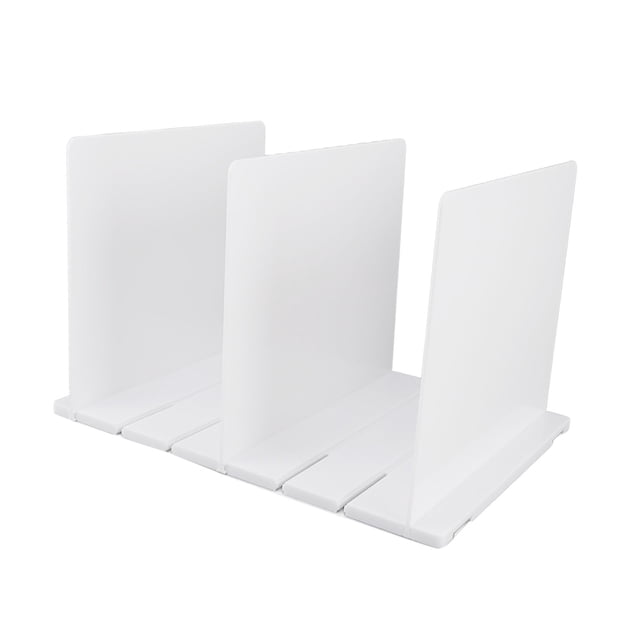 Closet Shelf Dividers Shelf Divider Holder Organizer for Closet Books Tableware Bags with No Tools Needed Easy Assembly ABS Material