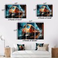 thumbnail image 4 of Designart Large Train framed wall Art, Train Dynamic composition , train framed wall art decor, Multi-Color Modern black framed wall art, 44x34 inches black frame, 4 of 5