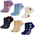thumbnail image 2 of Low Cut Socks Cotton 6 Pairs Quick Dry Non-slip Flower Sport Socks Ankle Socks, 2 of 10