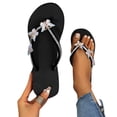thumbnail image 4 of Kcodviy Ladies Summer Flip Flops Womens Slipper Socks Casual Rhinestone Sandals Shower Slippers for Women Slippers Womens Women Bedroom Slippers Soft Sole Slippers for Women, 4 of 9
