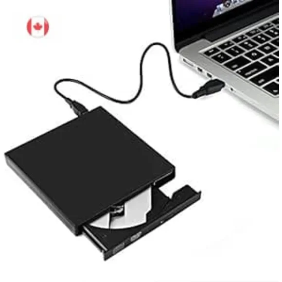 USB 3.0 Slim External CD DVD Drive: Portable CD-RW & DVD-RW Burner for Laptop, Notebook, PC, Desktop Computer - Writer & Player Data Transfer