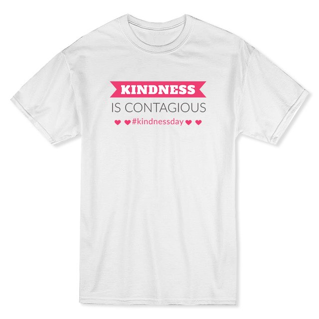 La Gentillesse Est Contagieuse #Journéedegentillesse Hashtag T-shirt Blanc pour Homme à Cœurs