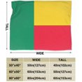 thumbnail image 2 of Couverture en Molleton Drapeau du Bénin Jeté Peluche Duveteux Super Doux Réversible en Microfibre Flanelle Couvertures 50"x40 Pouces, 2 of 4