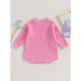 thumbnail image 4 of FOCUSNORM Combinaison Tricotée pour Bébé Fille Broderie Florale Col Rond Manches Longues pour Automne Hiver, 4 of 8