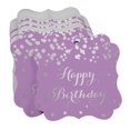 thumbnail image 3 of Inkdotpot Pack Of 50 Real Silver Foil Bracket Shape Paper Tags Happy Birthday Favor Hang Tags, 3 of 6