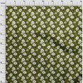 thumbnail image 3 of oneOone Rayon Olive Green Fabric Florals Craft Projects Decor Fabric Printed By The Yard 56 Inch Wide-H26, 3 of 4