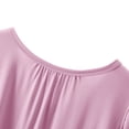 thumbnail image 4 of AherBiu Ensembles de Pyjama Grande Taille pour Femmes 2 Pcs Col Ras du Cou Manches Courtes à Revers Hauts à Volants avec Shorts de Pyjama Vêtements d'Intérieur Vêtements de Nuit, 4 of 7