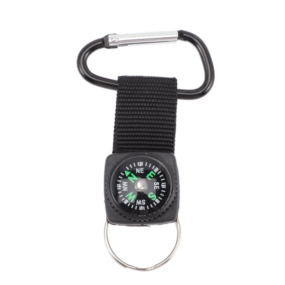 FRCOLOR Porte-Clés Boussole 18 Pcs Porte-Clés Boussole Mousqueton Pinces de Ceinture Porte-Clés pour Aventure en Plein Air Camping,3.15"X1.77"X0.39 Pouces