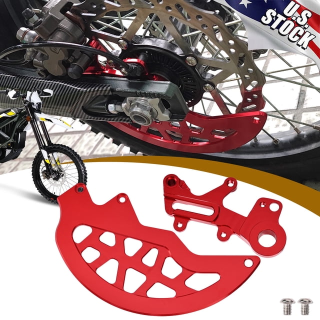 ALLTIMES Protège-Disque de Frein Arrière pour Sur-Ron Ultra Bee 2023, Rouge 6061 Aluminium Billet