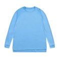 thumbnail image 1 of BADHUB Men's Long Sleeve Shirts Big & Tall Crew Neck Cotton Essential Pullover Athletic Performance Split Hem Sweatshirt Soft Causal Loose Top Spring Fall Deals L-5XL, 1 of 3