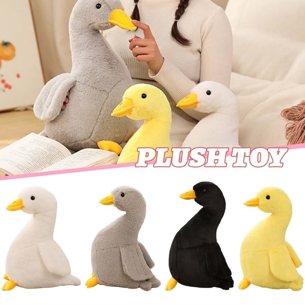 Canard En Peluche 30 Cm – Doudou Doux Avec Sac à Fraises – Cadeau Réconfortant Pour Enfants Et Adultes – Lavable