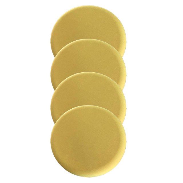 Coussin de Tabouret Rond Durable Coussins d'Assise Doux Lavable pour Chaise de 12-18 Pouces Jaune