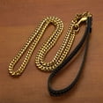 thumbnail image 2 of fastboy Leather Handle Portable Leash Rope Adjustable And Flexible For Easy Control Durable And Sturdy Black 60cm, 2 of 6
