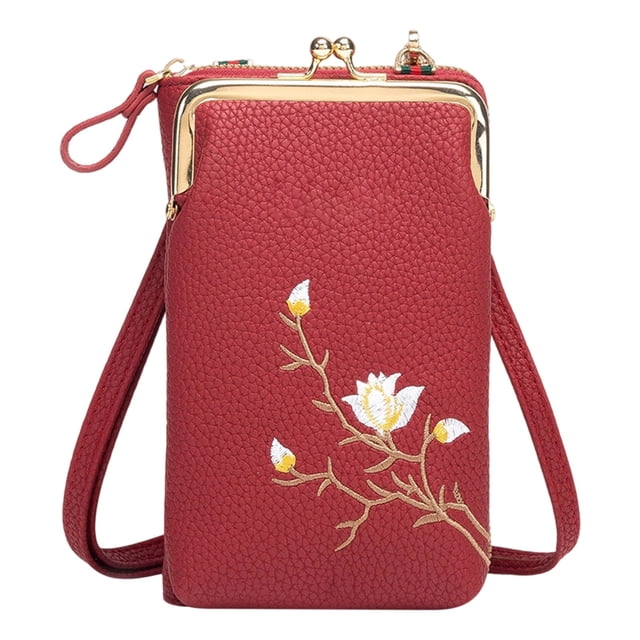 Tyidzon Women Sling -Body Wallet With Mobile Cell Phone Small Crossbody Purses For Women
