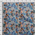 thumbnail image 4 of oneOone Rayon Gray Fabric Floral Flower With Birds Sewing Craft Projects Fabric Prints By Yard 56 Inch Wide, 4 of 5