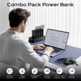 thumbnail image 2 of Domars 6pcs 10000mAh Magnetic Power Bank Set, 22.5W Fast Charging Portable Charger with Charging Base, Built-in Type-C & Lightning Cable, Strong Magnetic Adsorption for Home Office Travel, 2 of 8