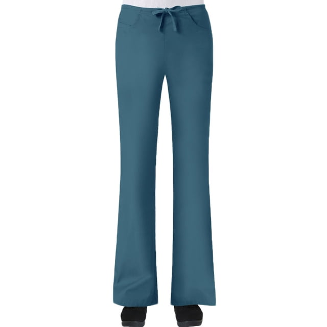 Pantalon d'Uniforme à Jambe Évasée Core par Maevn pour Femmes, Noir