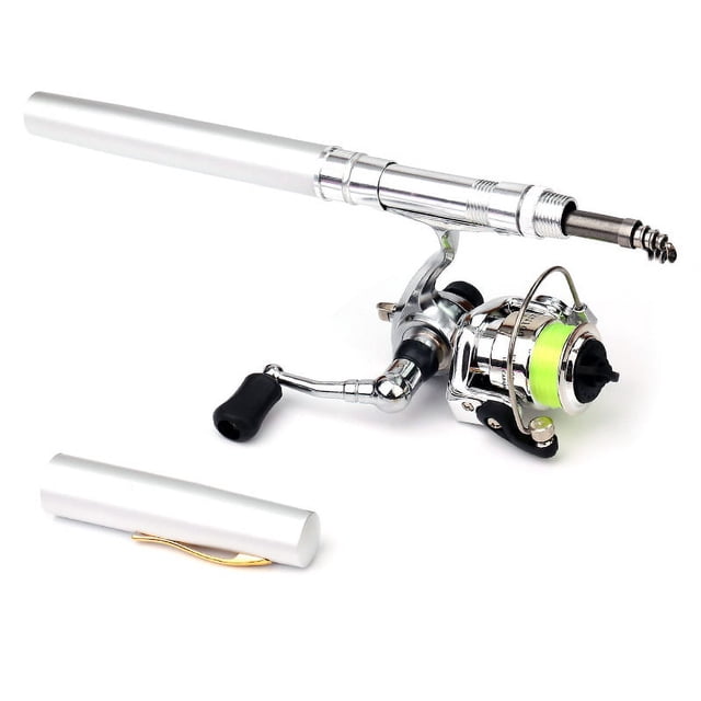 Pocket Collapsible Fishing Rod Reel Combo Mini Pen Fishing Pole Kit Telescopic Fishing Rod Spinning
