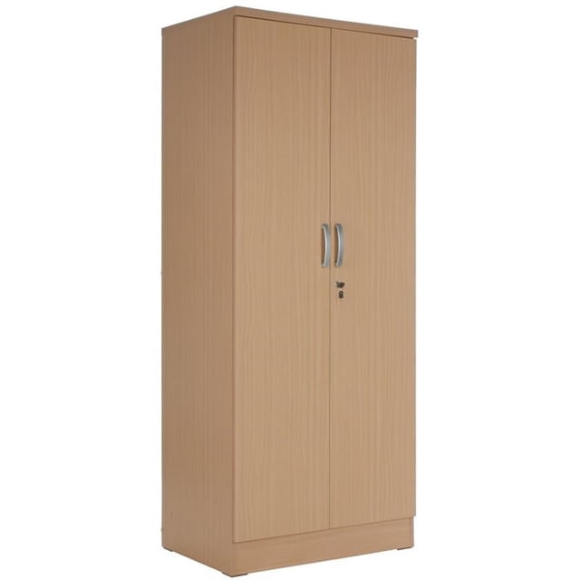 Pemberley Row Engineered Wood Maple Wardrobe Cabinet Rectangular 72" Unassembled