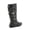Gray PU, variant on Zone 70 Women's Comfort Zipper Buckle Slouch Casual Flat Heel Mid Calf Round Toe Boots ( Red, 10)