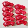 thumbnail image 3 of jinwen 9pcs/set Waterproof Golf Club Iron Cover Protective Headcover Universal Red, 3 of 5