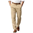 thumbnail image 1 of Men's Summer Beach Pants - Straight Leg, Breathable Fabric, Front Pockets - Formal/Casual Trousers for All Occasions, 1 of 7