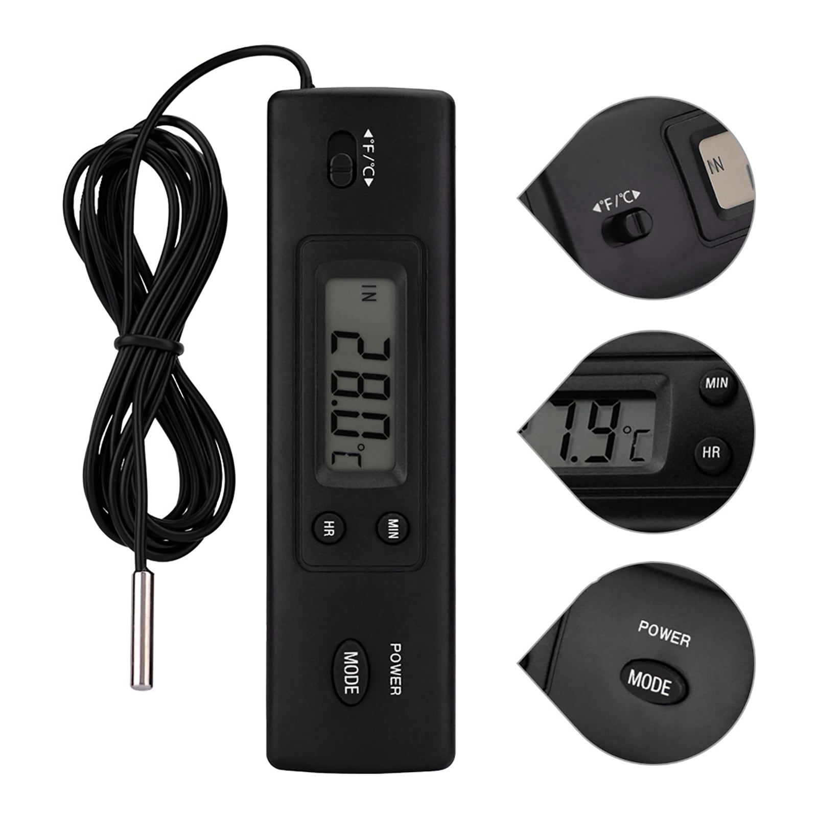 Temperature Meter Temperature Meter Meter Lcd Probe Sensor with  Electronic  Aaa Temperature
