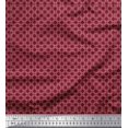 thumbnail image 1 of Soimoi Red Cotton Poplin Fabric Square Geometric Print Fabric by the Yard 56 Inch Wide, 1 of 3