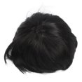 thumbnail image 2 of Men Hair Replacement,Boy Wig Black Short Men Full Wig Straight Hair Replacement User-Friendly Design, 2 of 14
