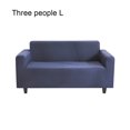 thumbnail image 2 of Solid Color Sofa Cover Elastic Couch Dust-proof Anti-slide Slipcover 1/2/3/4 Seater Covers Protector Full Coverage Navy L, 2 of 9