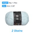 thumbnail image 2 of Unique Bargains Acrylic Blue Yarn Skeins, 2 Pack, 50g Each, 2 of 7