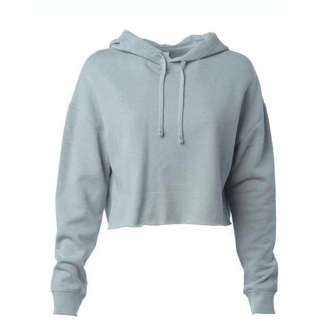 Independent Trading Co. Chandail à Capuchon Court Léger pour Femmes, TP, Sauge