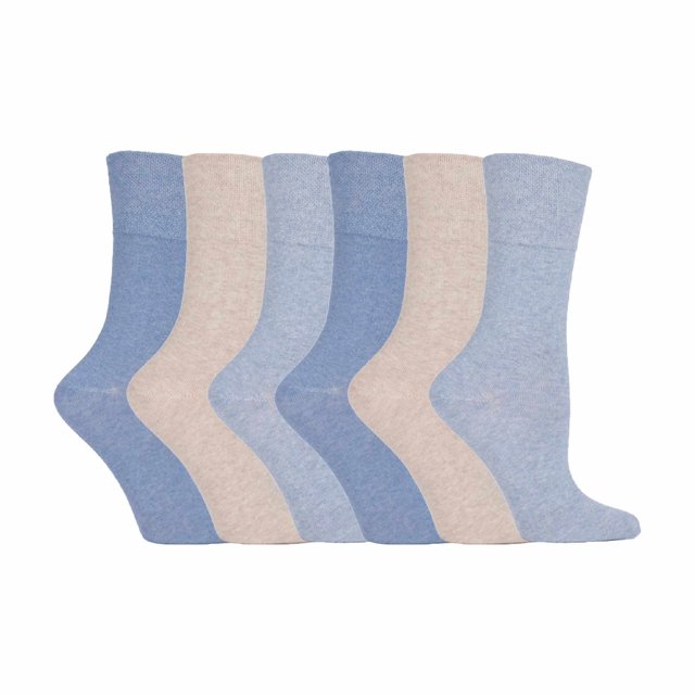 Gentle Grip - 6 Pairs Ladies Gentle Grip Non Elastic Crew Socks