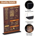 thumbnail image 3 of Acrylic Sign Holder 4 Pack, 8.5x11 Inches T Shaped Desktop Menu Display Stand Suitable for Restaurants, Office  Clear, 3 of 6