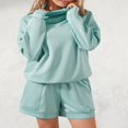 thumbnail image 3 of Survêtements 2 Pièces pour Femmes avec Sweat-Shirt et Short à Col Roulé, 3 of 9
