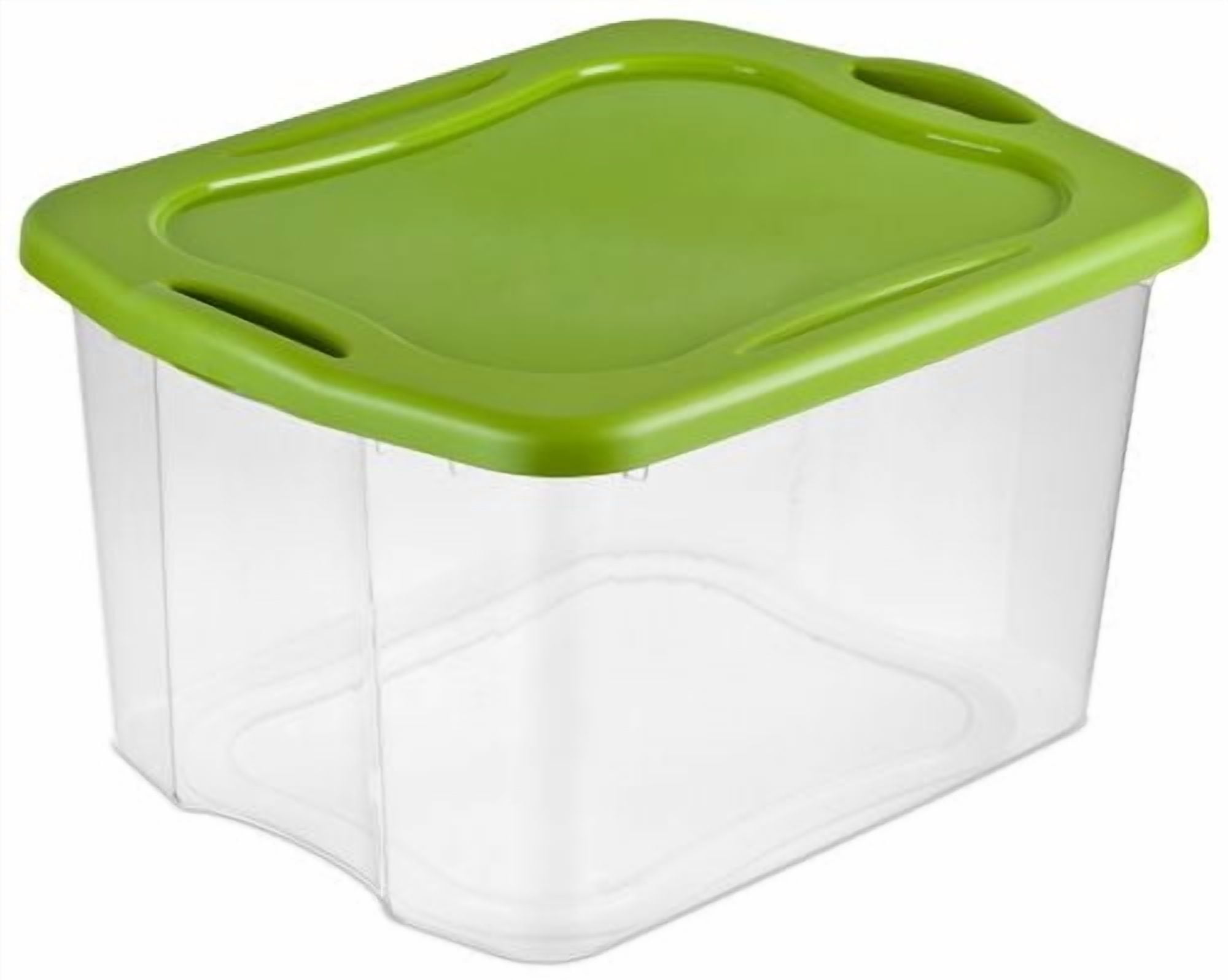 Boîte de rangement de Sterilite de 66 litres facile à transport en lime