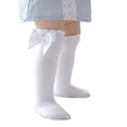 thumbnail image 3 of SUNSIOM Baby Girls Cotton Long Socks Solid Color Big Bow Knee High Stocking, 3 of 4
