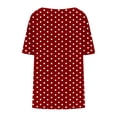 thumbnail image 4 of Plebaso Hauts pour Femmes Grande Taille Manches Courtes Blouses Plissées Décontractées Col Rond Été Tuniques Amples, 4 of 6