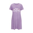 thumbnail image 5 of Amzcrzy Pyjamas pour Femmes Mode Imprimé Cœur Valentines Day Robe Décontractée Confortable à Manches Courtes Chemises de Nuit pour Femmes Valentines Day Cadeaux, 5 of 5