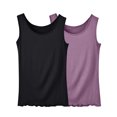 thumbnail image 1 of Lmnyox Débardeurs pour Femmes, Lot de 2, T-Shirts Basiques Sans Manches, Doux et Confortables, d'Été, Col Rond, Chemises Unies, Grande Taille, 1 of 1