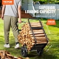 thumbnail image 2 of VEVOR Chariot à Bûches de Bois, Capacité de 250 Lb, Support de Rangement pour Bois Extérieur et Intérieur avec Roues en PU et Toile Imperméable, Chariot-Remorqueur en Acier Robuste, Transporteur de Bois pour Foyer, Brasero, Noir, 2 of 9