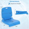 thumbnail image 3 of Costway Poolside Chair for Edge of Pool with Back Support & Handles Portable Picnic Chair Blue, 3 of 10