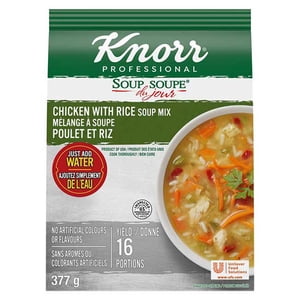 Knorr Soupe professionnelle du Jour Poulet avec mélange de soupe au riz, 377 g