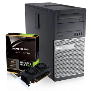 Un jeu de qualité PC Dell Ordinateur de bureau tour - GeForce GTX 750Ti 4GB DDR5 Noyau i7 16GB RAM 256GB SSD Disque dur HDMI DVD clavier & souris USB WiFi Windows 10 Pro 64-bit