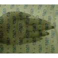 thumbnail image 4 of oneOone Viscose Chiffon Fabric Circle|Leaves & Paisley Block Print Fabric BTY 42 Inch Wide, 4 of 4