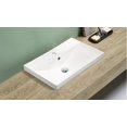 thumbnail image 4 of American Imaginations 23.86-in. W 1 Hole Ceramic Top Set In White Color - Overflow Drain Incl. AI-30664, 4 of 8