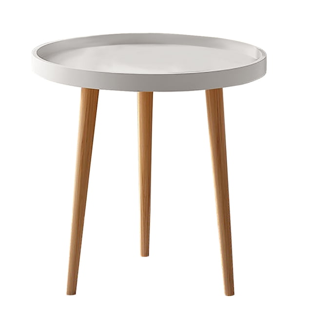 Rbaofujie Nordic Small Round Table Coffee Table Sofa Side Table Balcony Bedroom Rental Room Living Room Circular Small Coffee Table